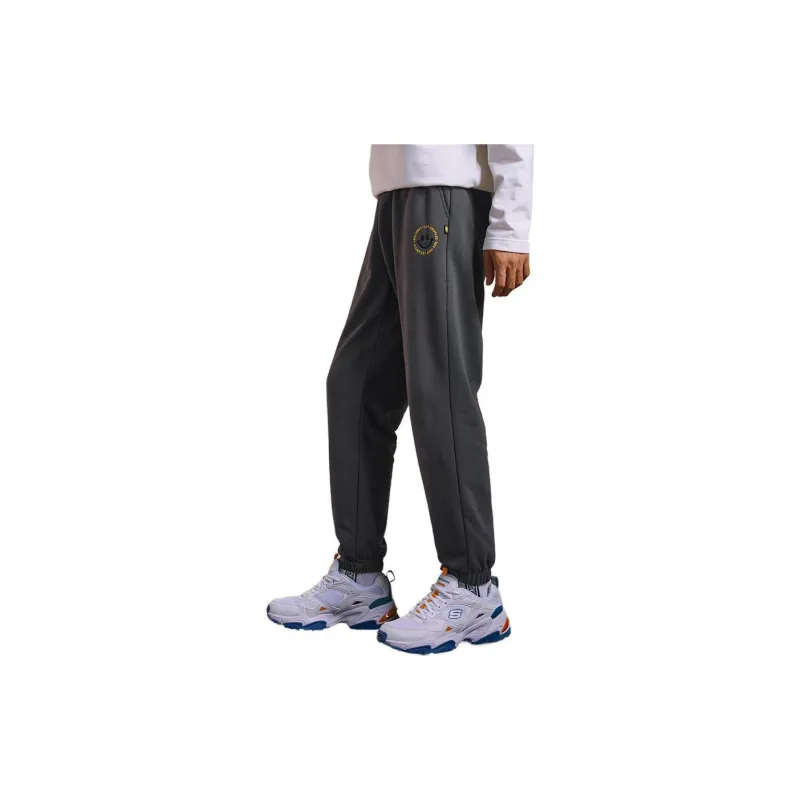 Skechers Colorful Knitted Sweatpants Men Forged Iron Gray-1