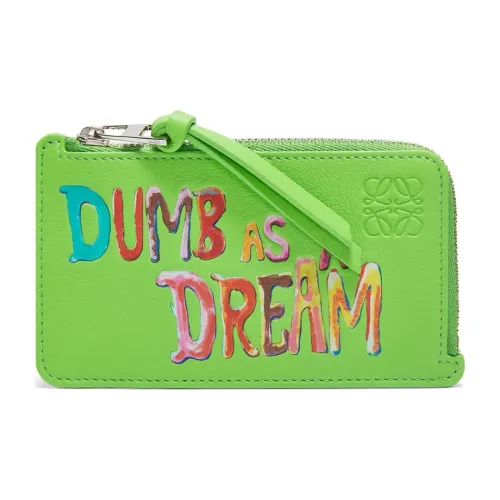 LOEWE Richard Hawkins Collaboration Cow Leather Card Holder Women's Vibrant Green