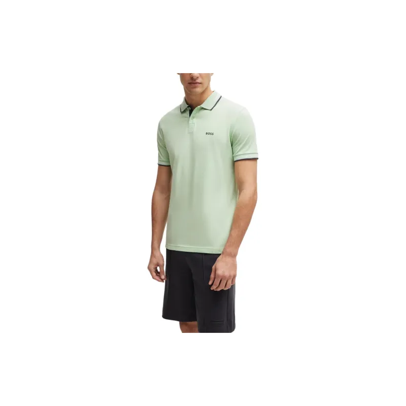 HUGO BOSS Paule 1 Stripe trim Polo Shirt-3