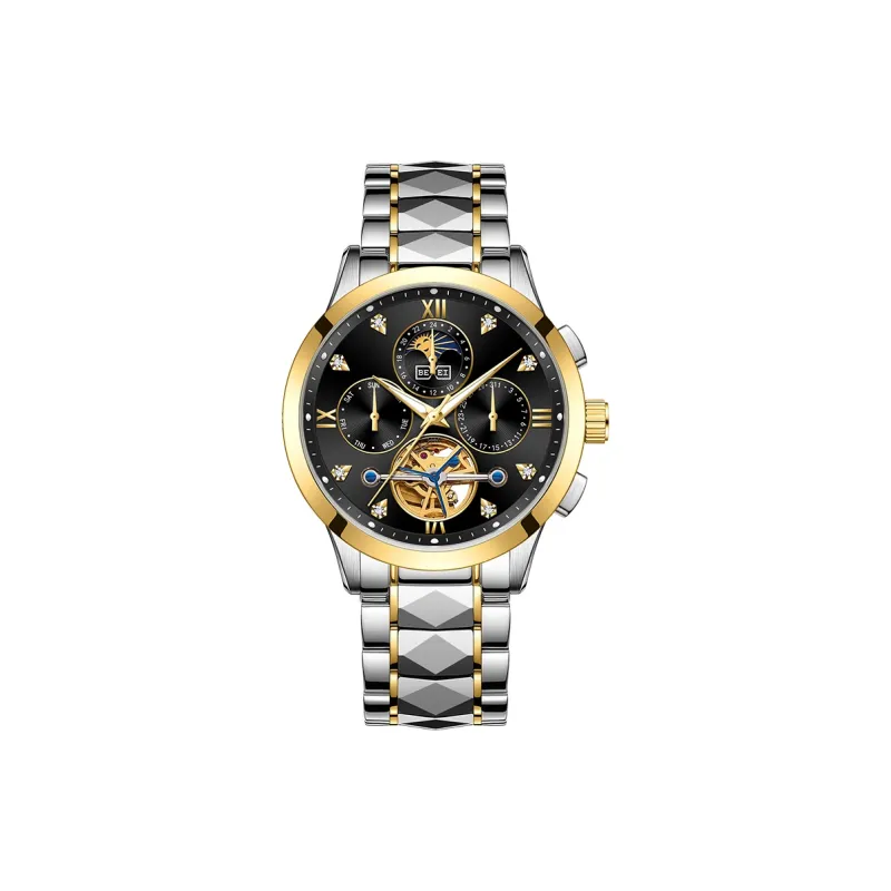 BEXEI Automatic Mechanical Movement Stainless Steel Watchband Watch Men's Watches Blue Dial-9
