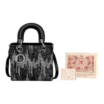 Rainbow Girl Fabric Patch PU Shoulder Bag, Handbag Women's Black, Light Blue, Blue