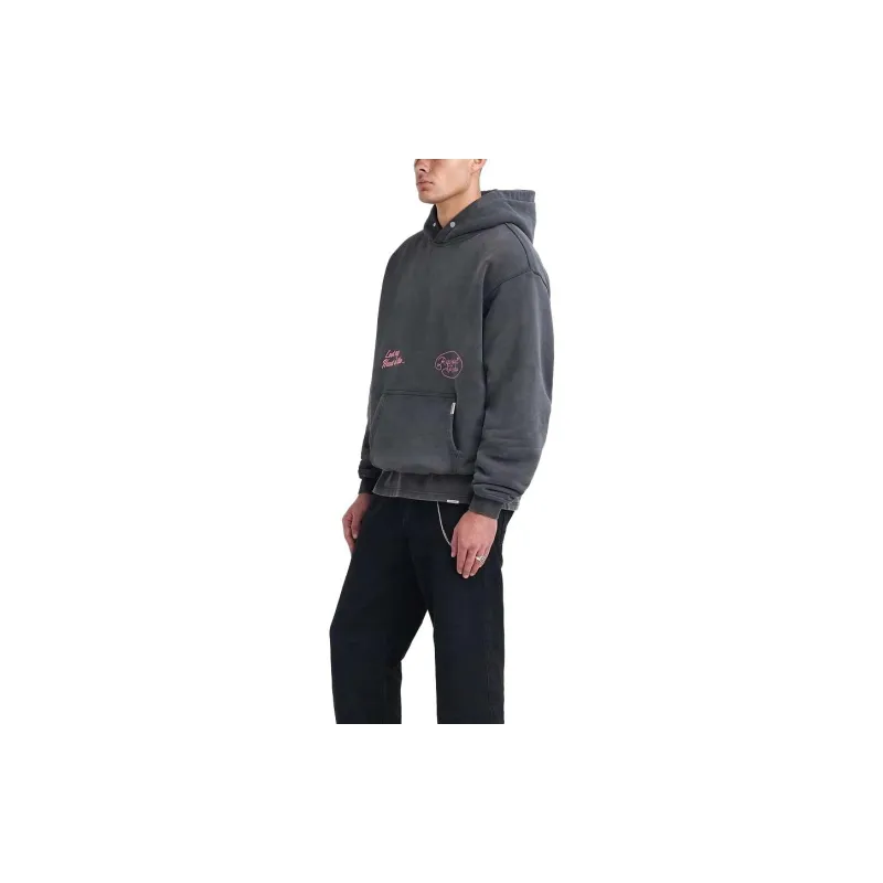 REPRESENT Chain Stitch Rodeo Hoodie Sweatshirt Men's Vintage Gray-3