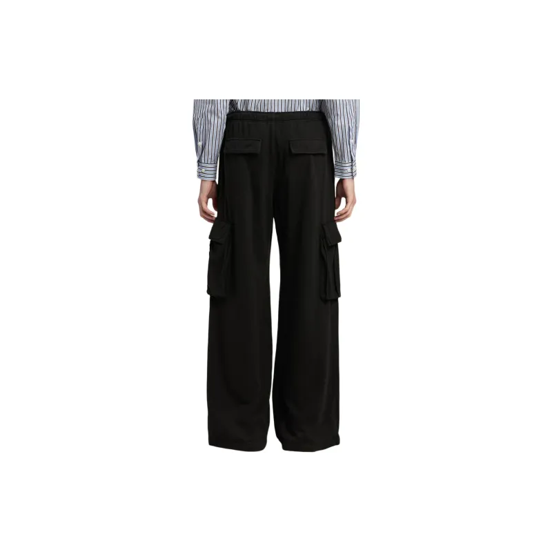 PALM ANGELS Wide leg Jersey Cargo Pants-2