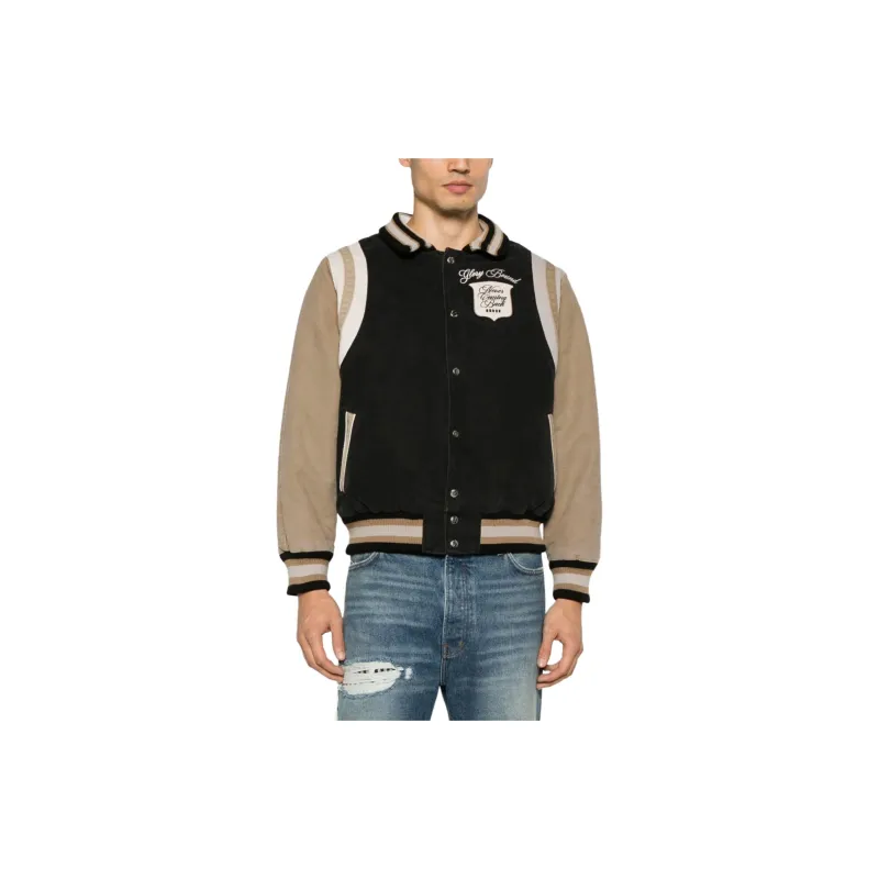 RHUDE Washed Canvas Varsity Jacket-2