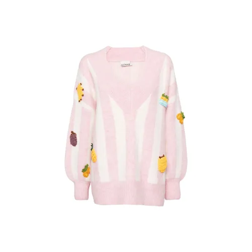 ALEMAIS Sweaters Women's Pink/White