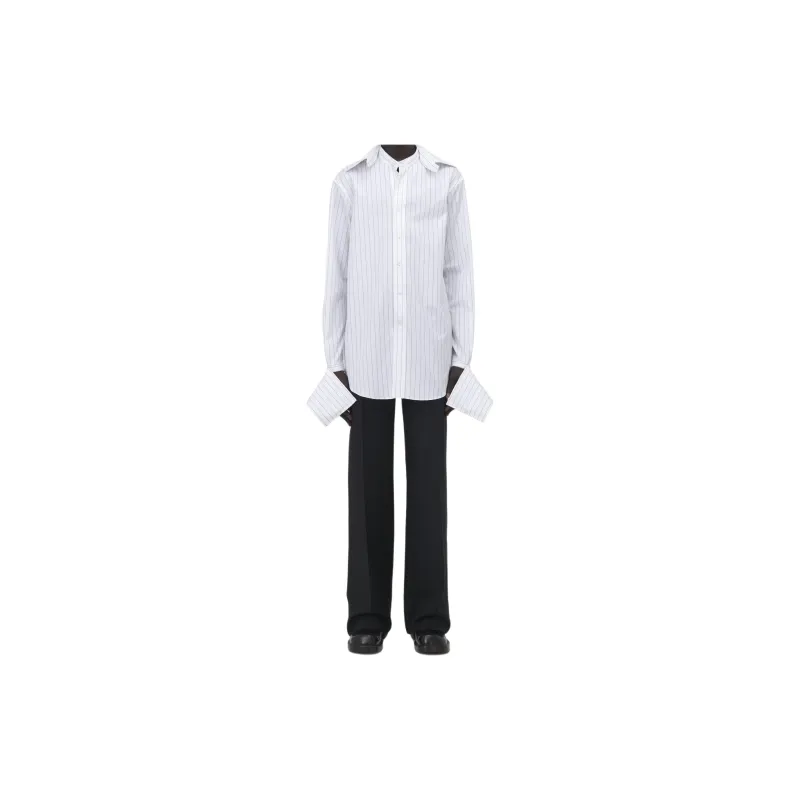 Alexander McQueen Wide Stripe Detatchable Collar Cuffs Shirt-1