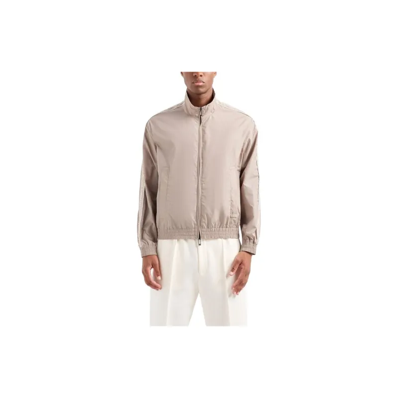 EMPORIO ARMANI Logo Tape Zip Up Sports Jacket-2