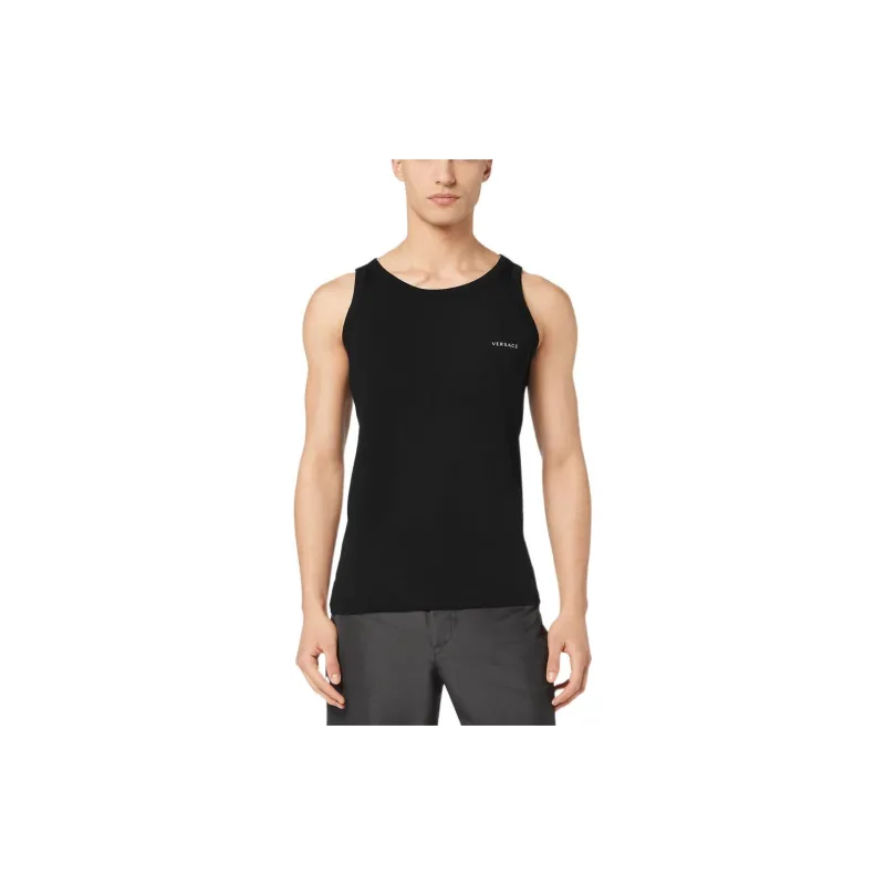 VERSACE Tank Tops Men 2 Pack Black+White-4
