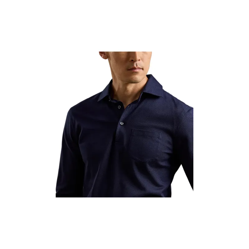 Ralph Lauren Purple Label FW24 Polo Shirt Men's Classic Deep Blue-4