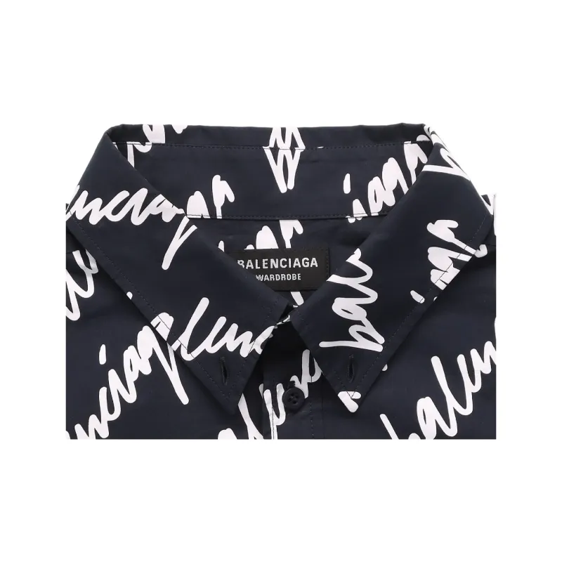Balenciaga Short Sleeve Large Fit Shirt-4