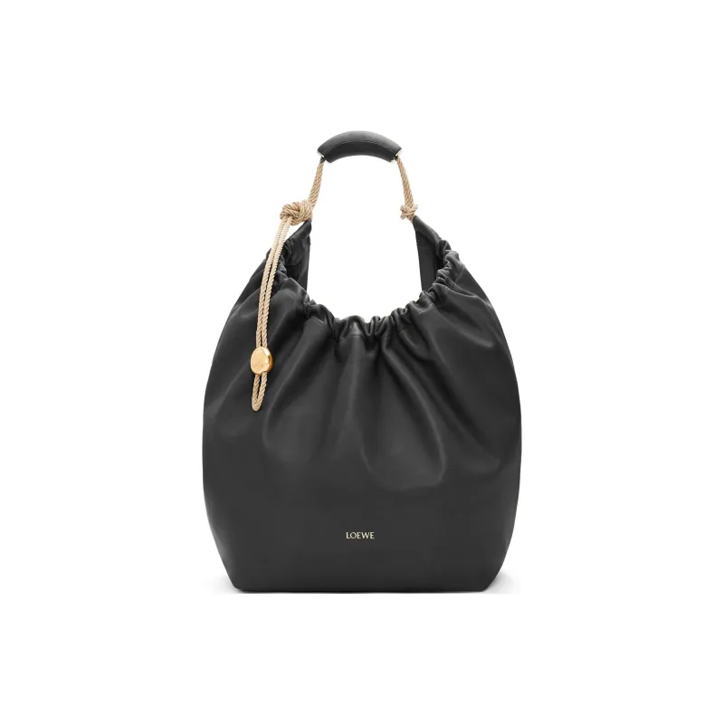 LOEWE Natural Cow Leather Handbag Extra Large Women's Black-1