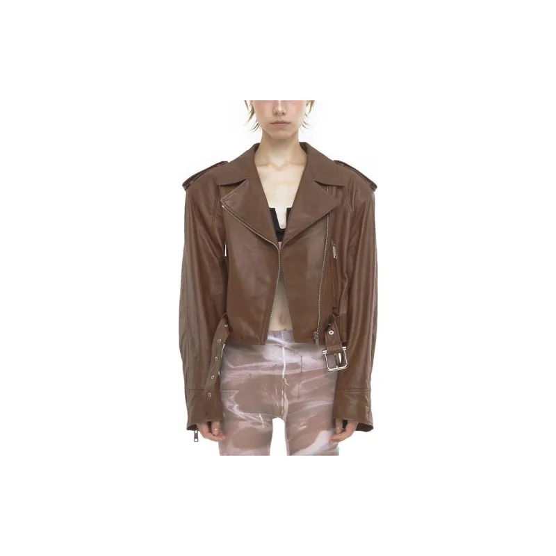 OSOI Leather Jacket Unisex Brown-3