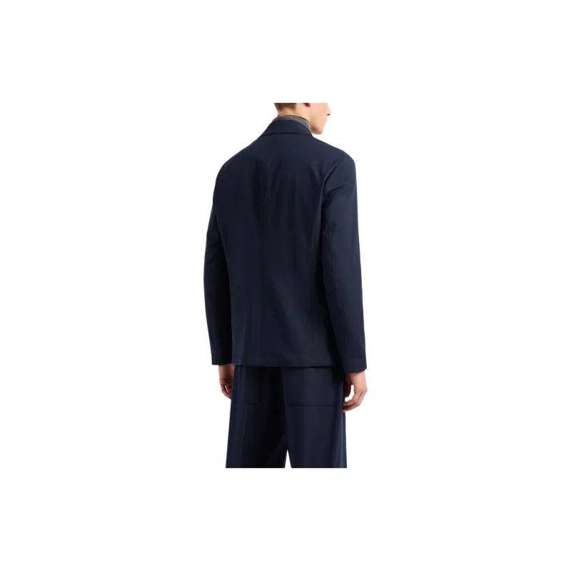 EMPORIO ARMANI Single breasted Jacket In Compact Fabric With A Wool Finish-2