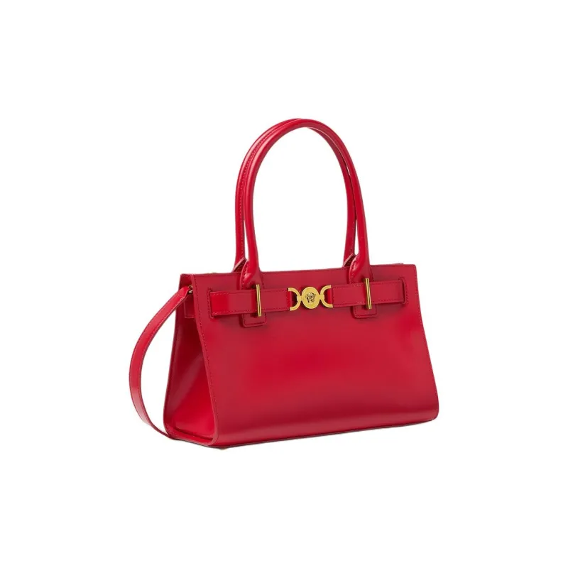 VERSACE Medusa '95 Cow Leather Tote Bag Shopping Bag Shoulder Bag Crossbody Bag Handbag Medium Size Women's Red-1