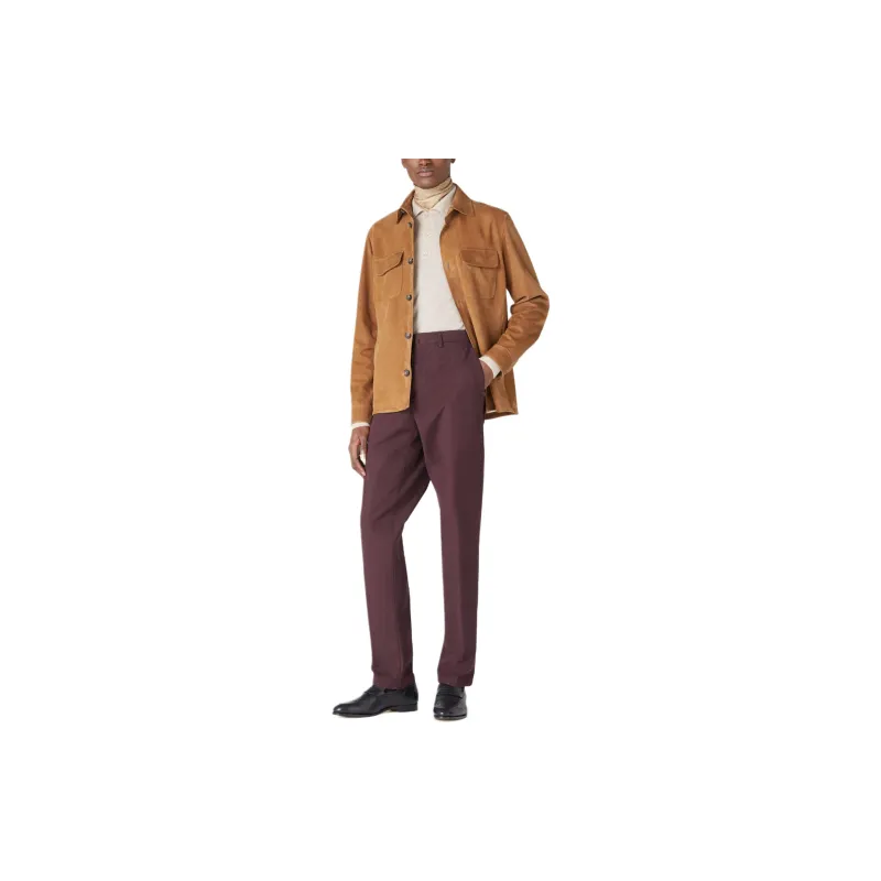 Loro Piana FW24 Leather Jacket Men's Hickory Nut-2