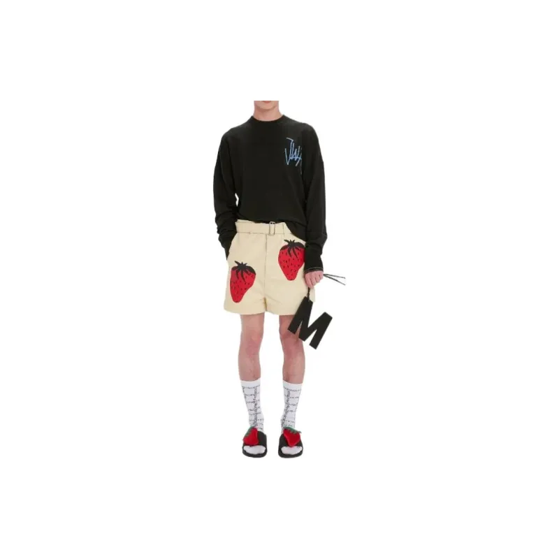 JW Anderson Strawberry print Chino Shorts-1