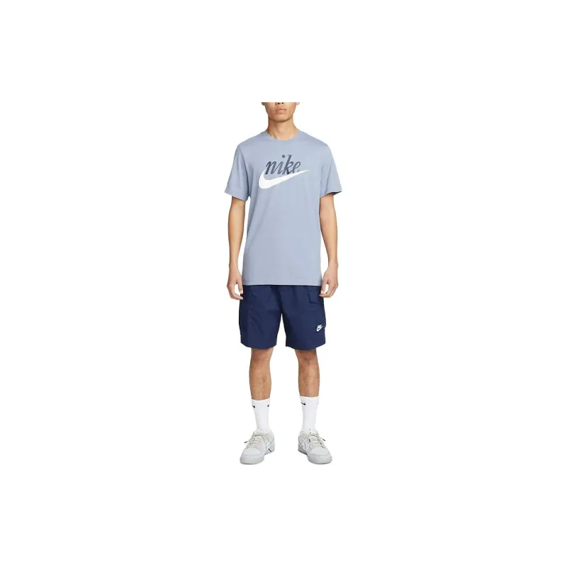 Nike T Shirts Men Blue-2