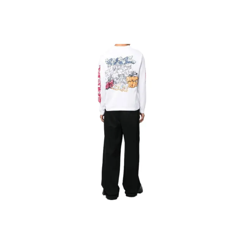 OFF WHITE Graff Wht Pupp Skate Long Sleeve T shirt-1