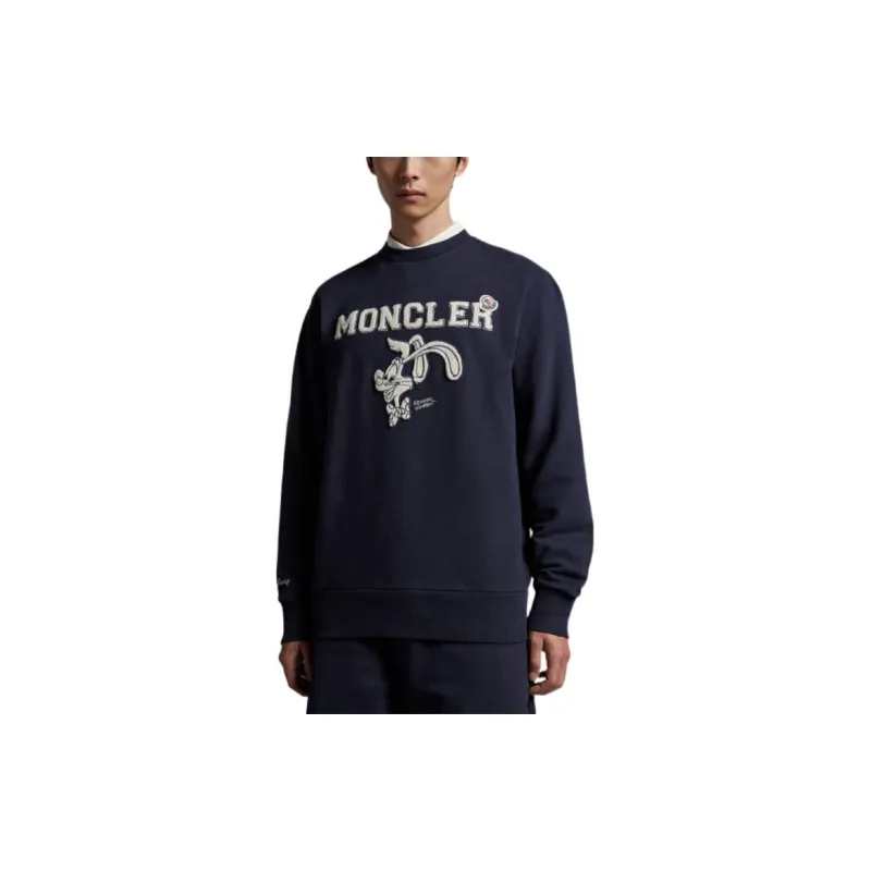 Moncler SS24 CNY Sweatshirts Men Marine Blue-2