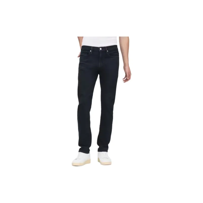 FRAME Logo Patch Straight Leg Jeans-2