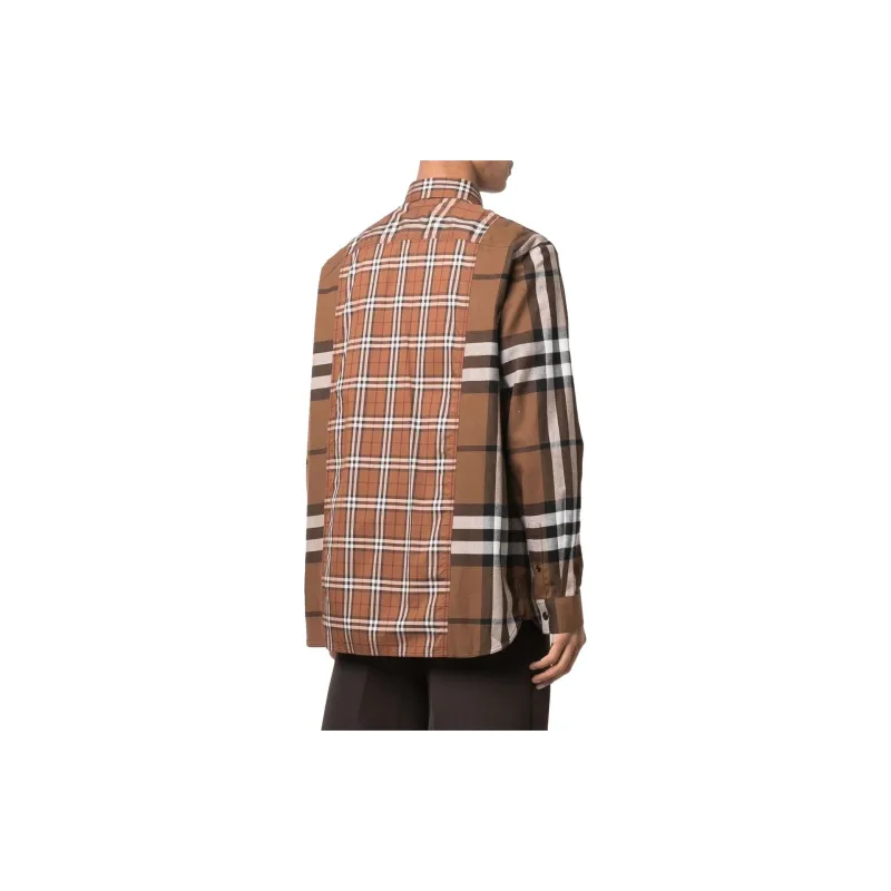 Burberry Check Woven Shirt Brown-2