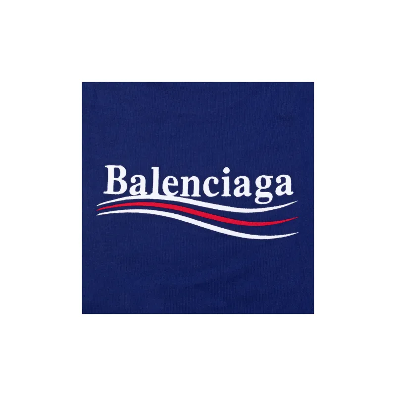 Balenciaga Political Campaign Oversized T-Shirt Dark Blue/Multi-6