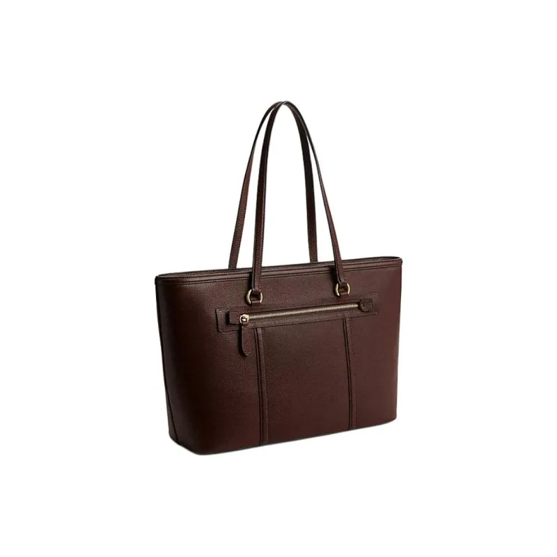 COACH Legacy Pebbled Leather Tote Bag Shopping Bag Handbag Shoulder Bag Women's Maple Leaf Red-1