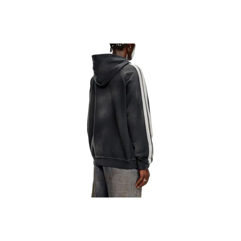 DIESEL Logo Printed Striped Hoodie-2