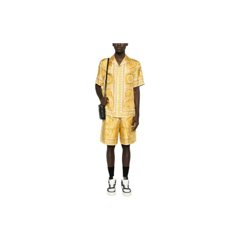VERSACE Barocco print Silk Shirt-1