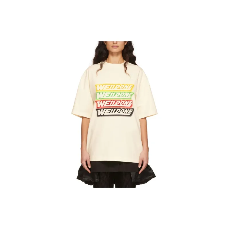 WE11DONE Repeated Logo Print T shirt-1