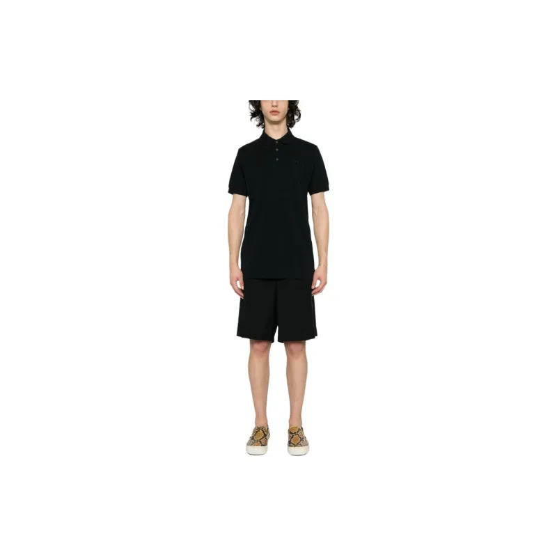 BALLY Logo Embroidered Straight Hem Polo Shirt-2