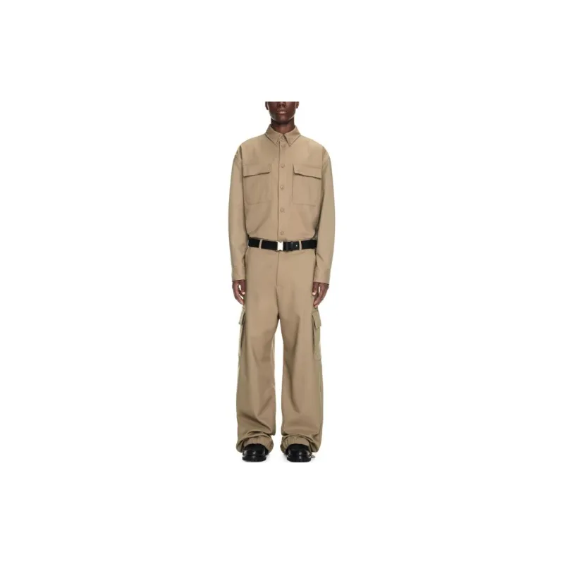 OFF WHITE Ow Emb Drill Wide leg Cargo Trousers-1