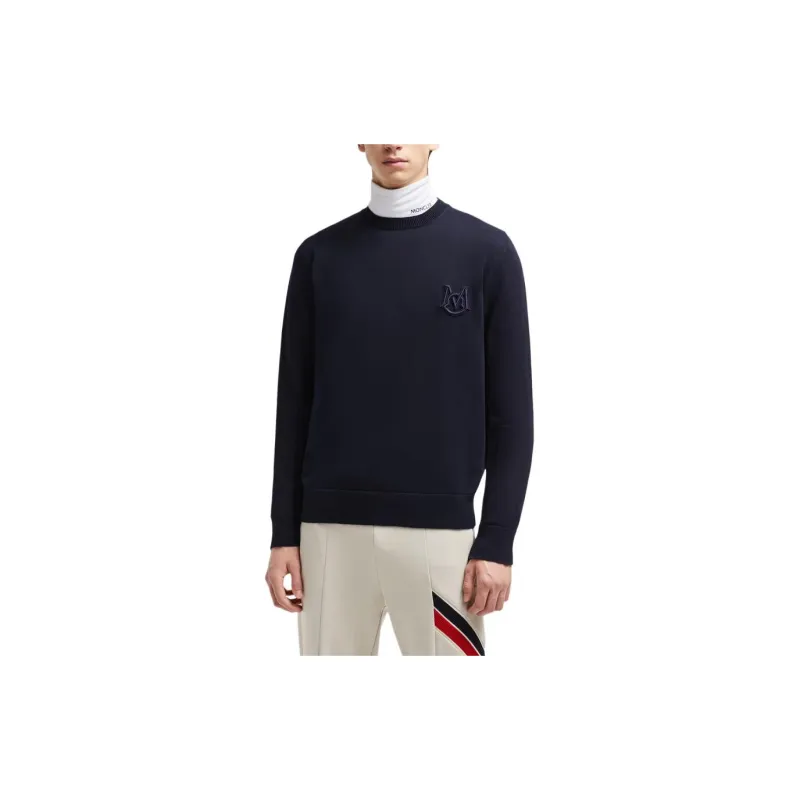 Moncler Logo Embroidered Long-Sleeved Sweater-3