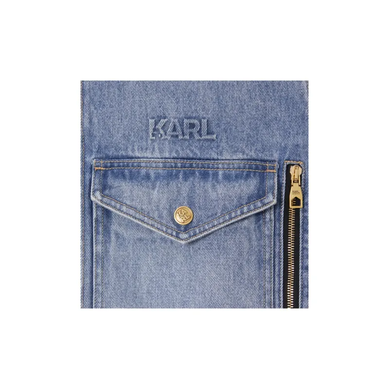 KARL LAGERFELD Denim Jacket Men's Light Blue-5