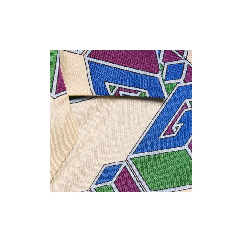 GUCCI 3D Gg Print Silk Shirt-6
