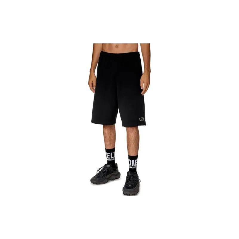 DIESEL P-Marshy-OD Logo Plaque Sweat Shorts-2
