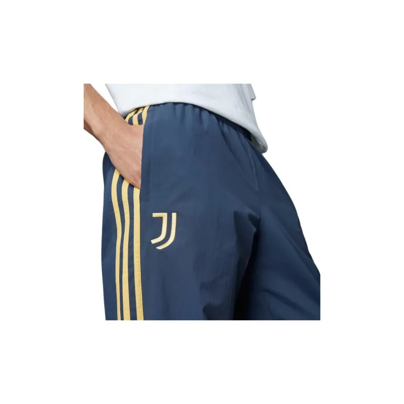 Adidas Juventus FW24 Knitted Sports Pants Men Aurora Ink Color-4