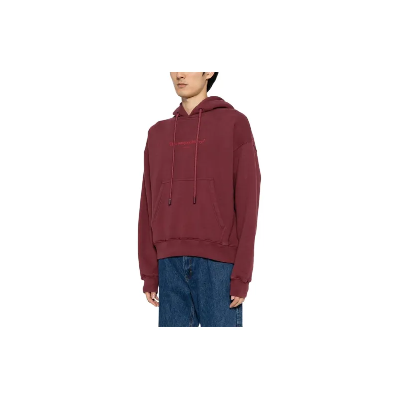 OFF WHITE Slogan print Cotton Hoodie-3