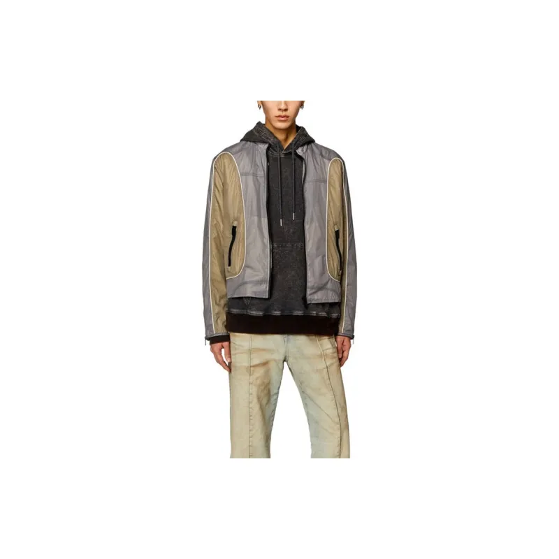 DIESEL Jackets Men Gray Brown-1