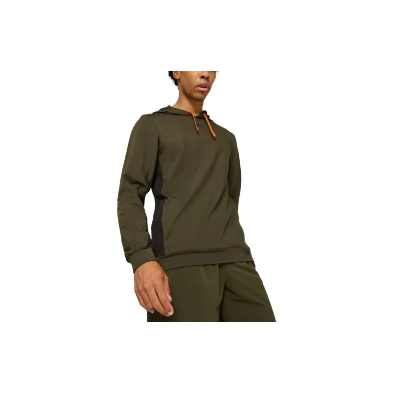 PUMA CLOUDSPUN Sweatshirt Men's Deep Olive Green - Black-2