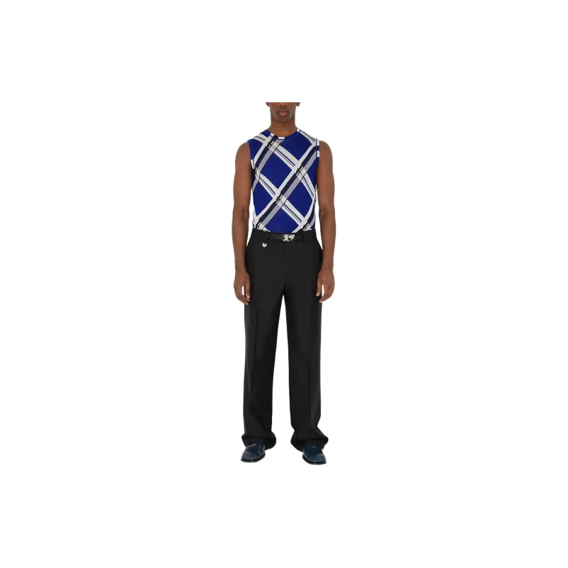 Burberry Plaid-check Ribbed Silk Vest-3