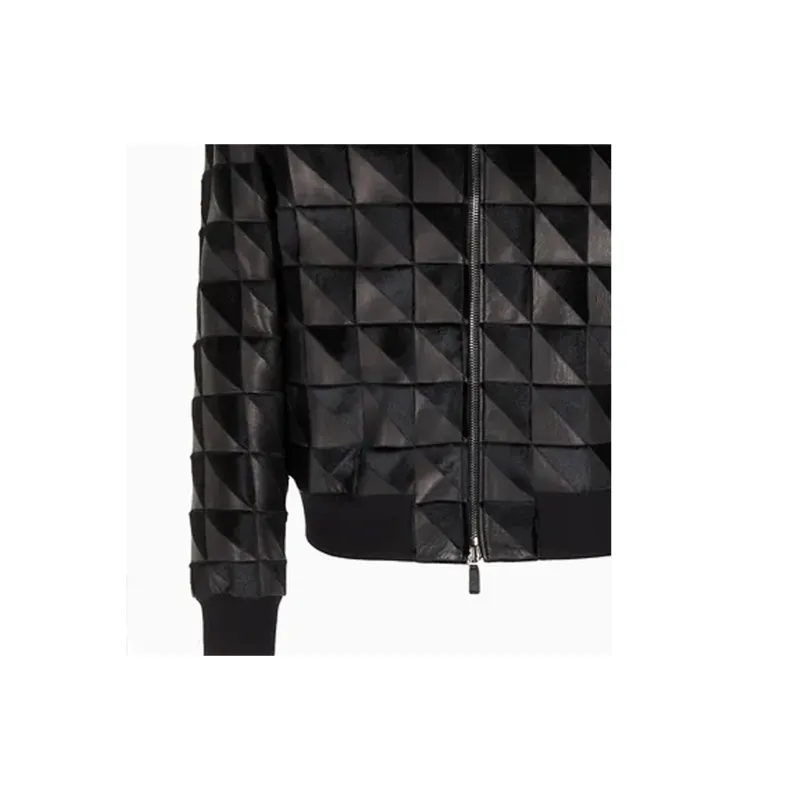 GIORGIO ARMANI FW23 Leather Jacket Men's Black-4