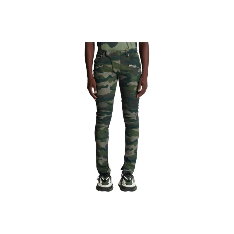 BALMAIN Camouflage print Slim Jeans-4