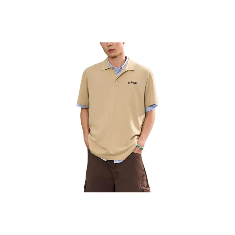 Adidas Polo Shirt Men's Grassland Brown-2