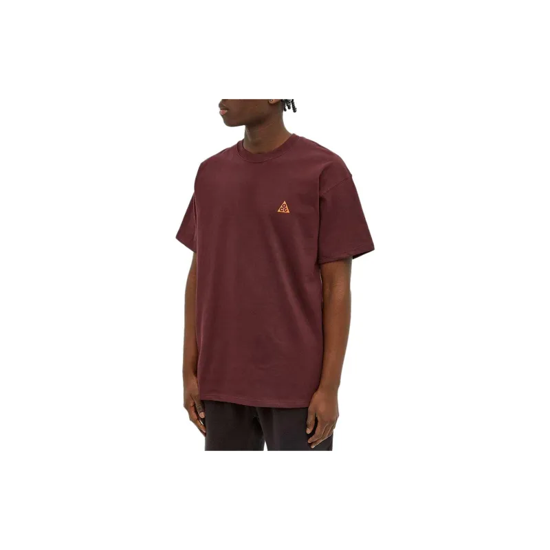 Nike T Shirts Men Burgundy-2