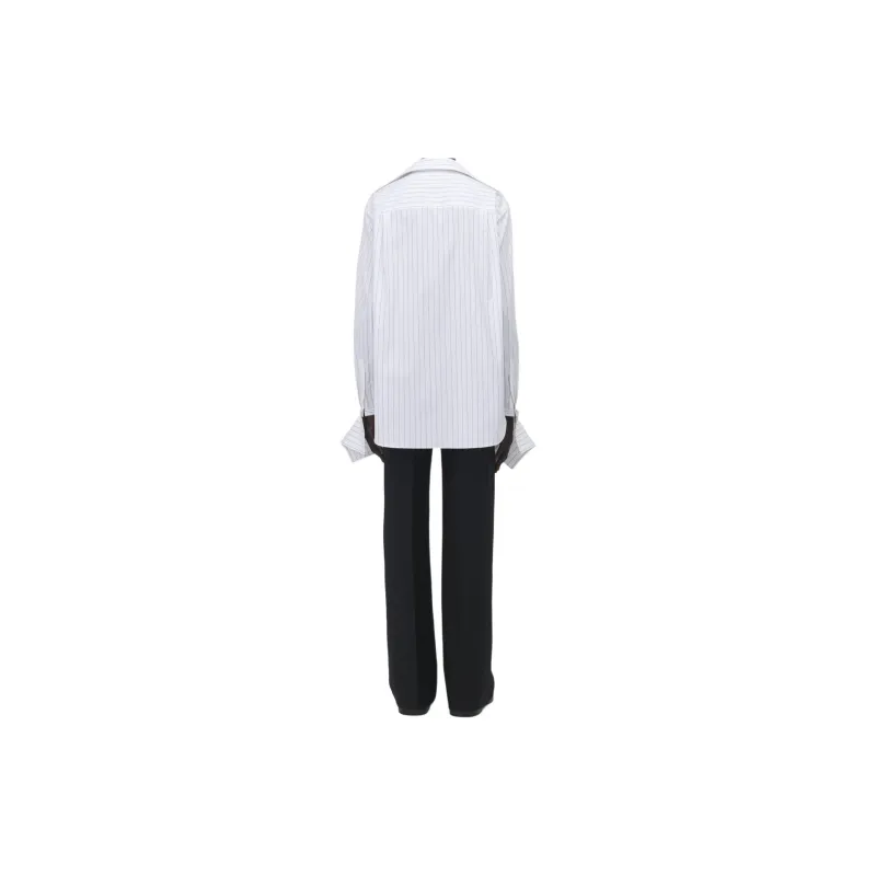 Alexander McQueen Wide Stripe Detatchable Collar Cuffs Shirt-2