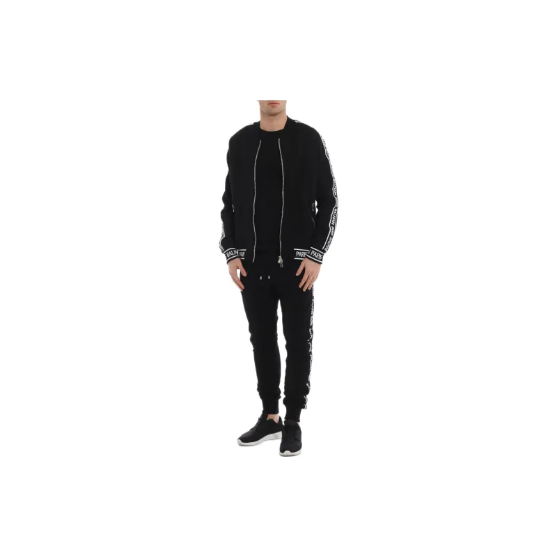 BALMAIN Knitted Sweatpants Men Black-2