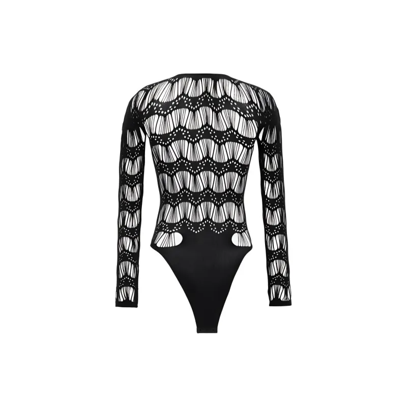 SAINT LAURENT Ladder Knit Crewneck Bodysuit-1