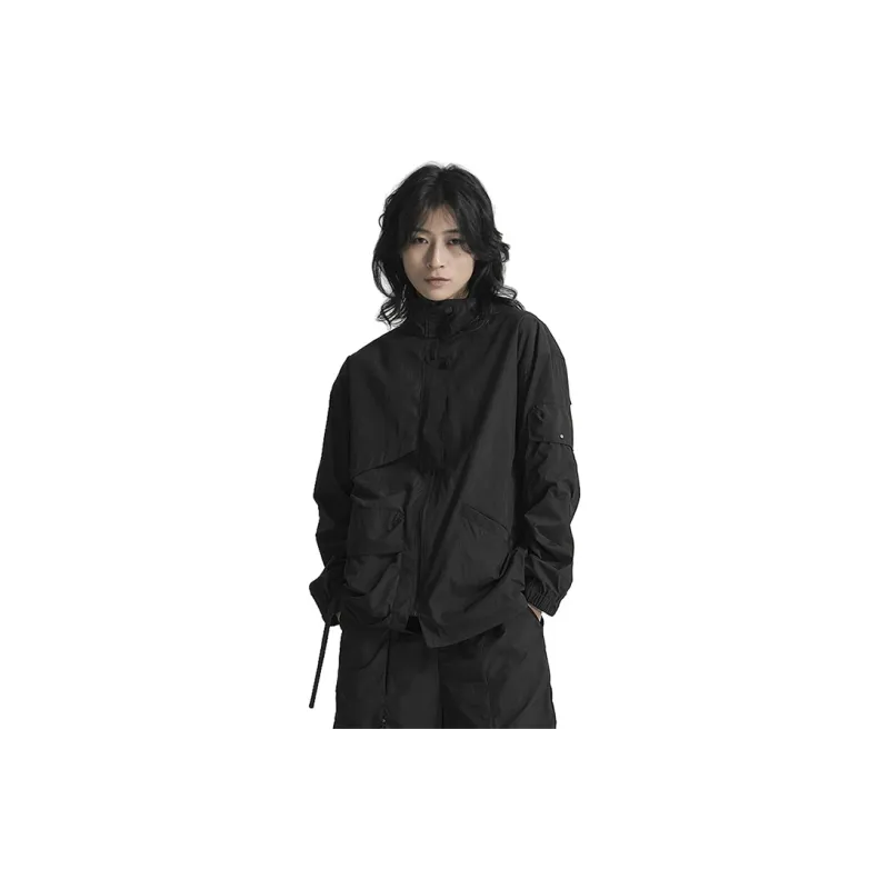 HUANXIANGZHE Jackets Unisex Black-3