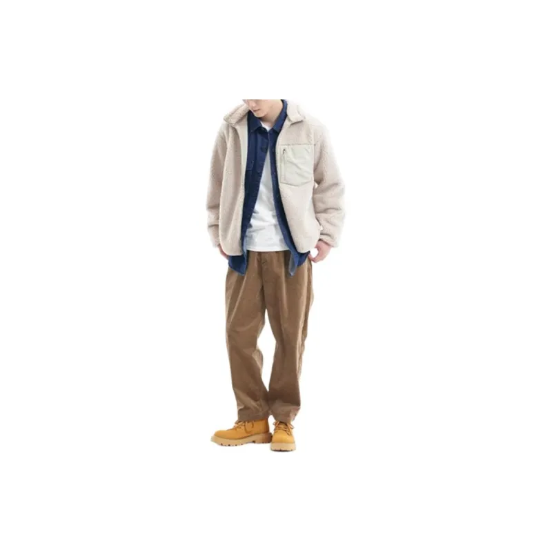 UNIQLO Velvet feel Coat Unisex Beige-4
